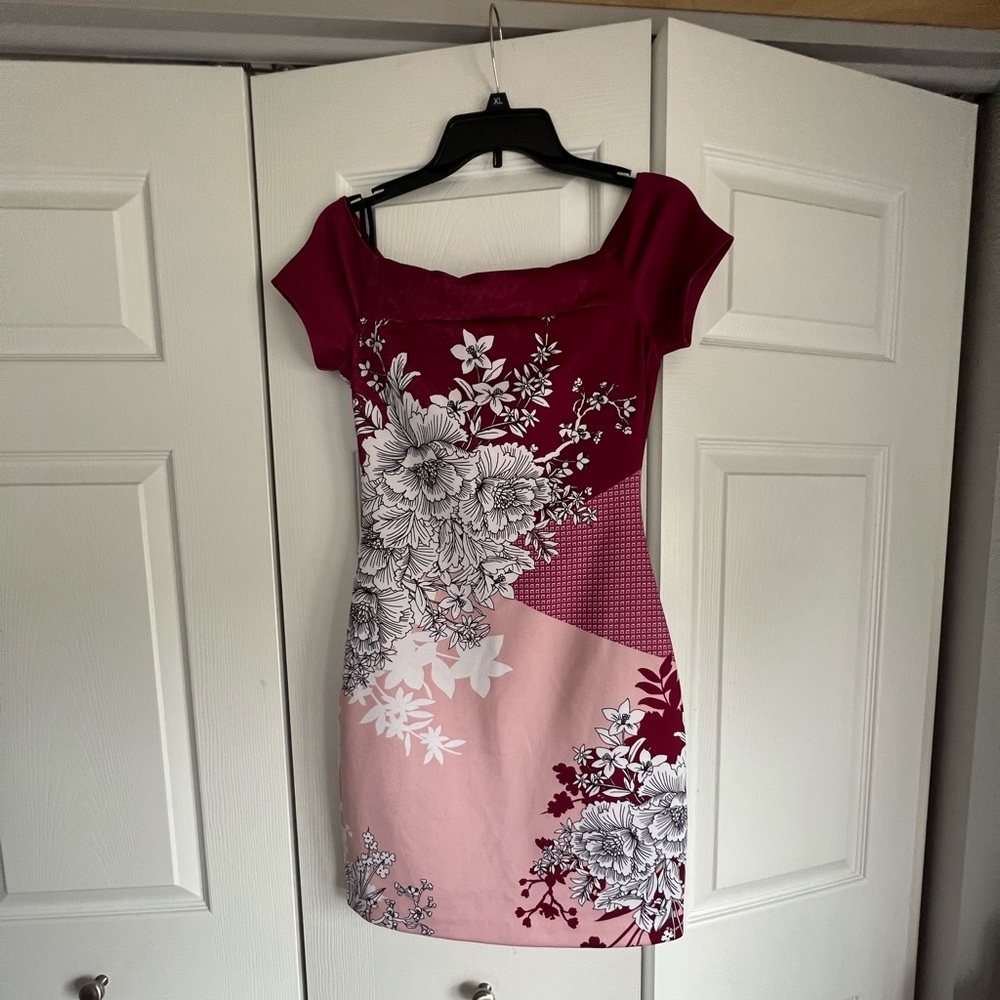 Patterned mini dress